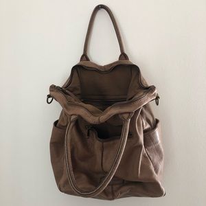 Wonderful tan leather satchel from Anthropologie